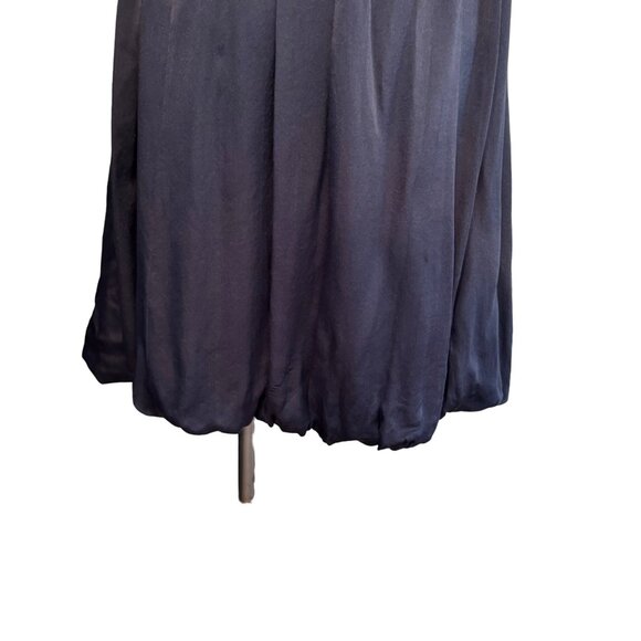 Laundry By Shelli Segal Navy Silk Strapless Bubble Skirt Dress Size 4 - Picture 5 of 11